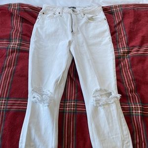 Abercrombie High Rise Mom Jeans- ankle length